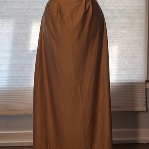 Vintage 70s Hand-made Gold/Tan Long Skirt